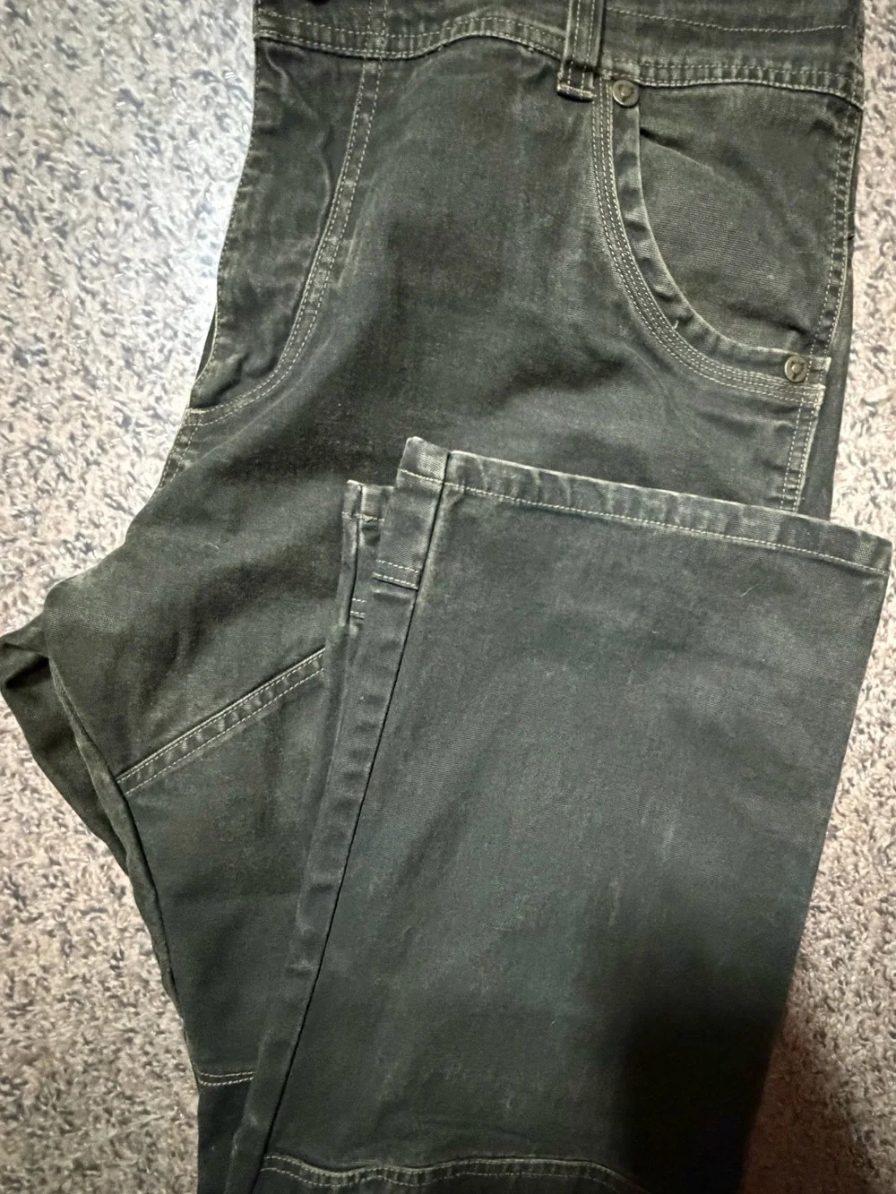 Kuhl Men's Dark Brown/Green Work-Style Cargo Jeans